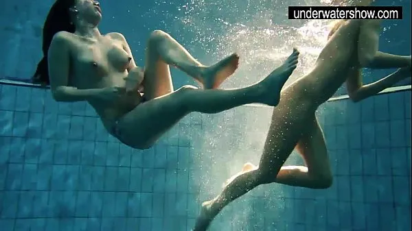 Watch Two sexy amateurs showing their bodies off under water warm Clips