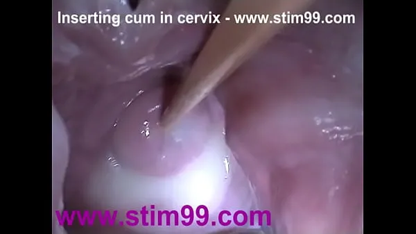 Titta på Insertion Semen Cum in Cervix Wide Stretching Pussy Speculum varma klipp