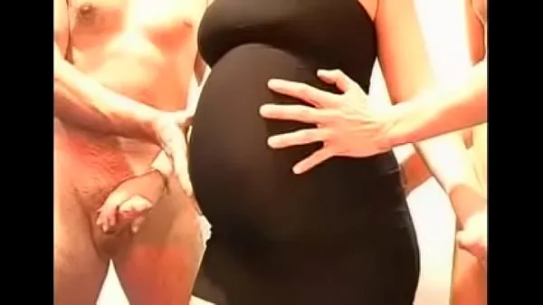 Titta på Pregnant in black dress gangbang varma klipp