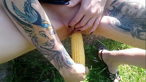 Watch Lucy Ravenblood fucking pussy with corn in public warm Clips