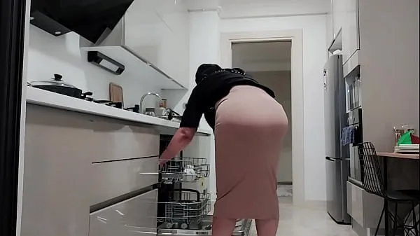 Watch my stepmother wears a skirt for me and shows me her big butt warm Clips