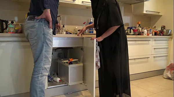 Watch British Plumber Fucks Muslim Milf In Her Kitchen warm Clips