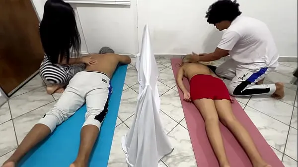 Watch The Masseuse Fucks the Girlfriend in a Couples Massage While Her Boyfriend Massages Her Next Door NTR warm Clips